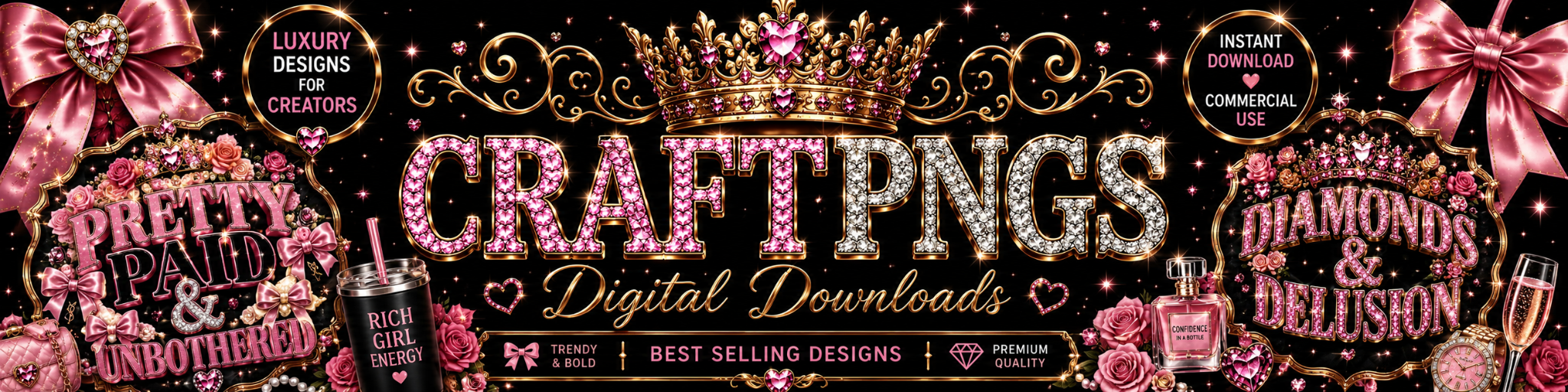CraftPNGs premium digital PNG designs